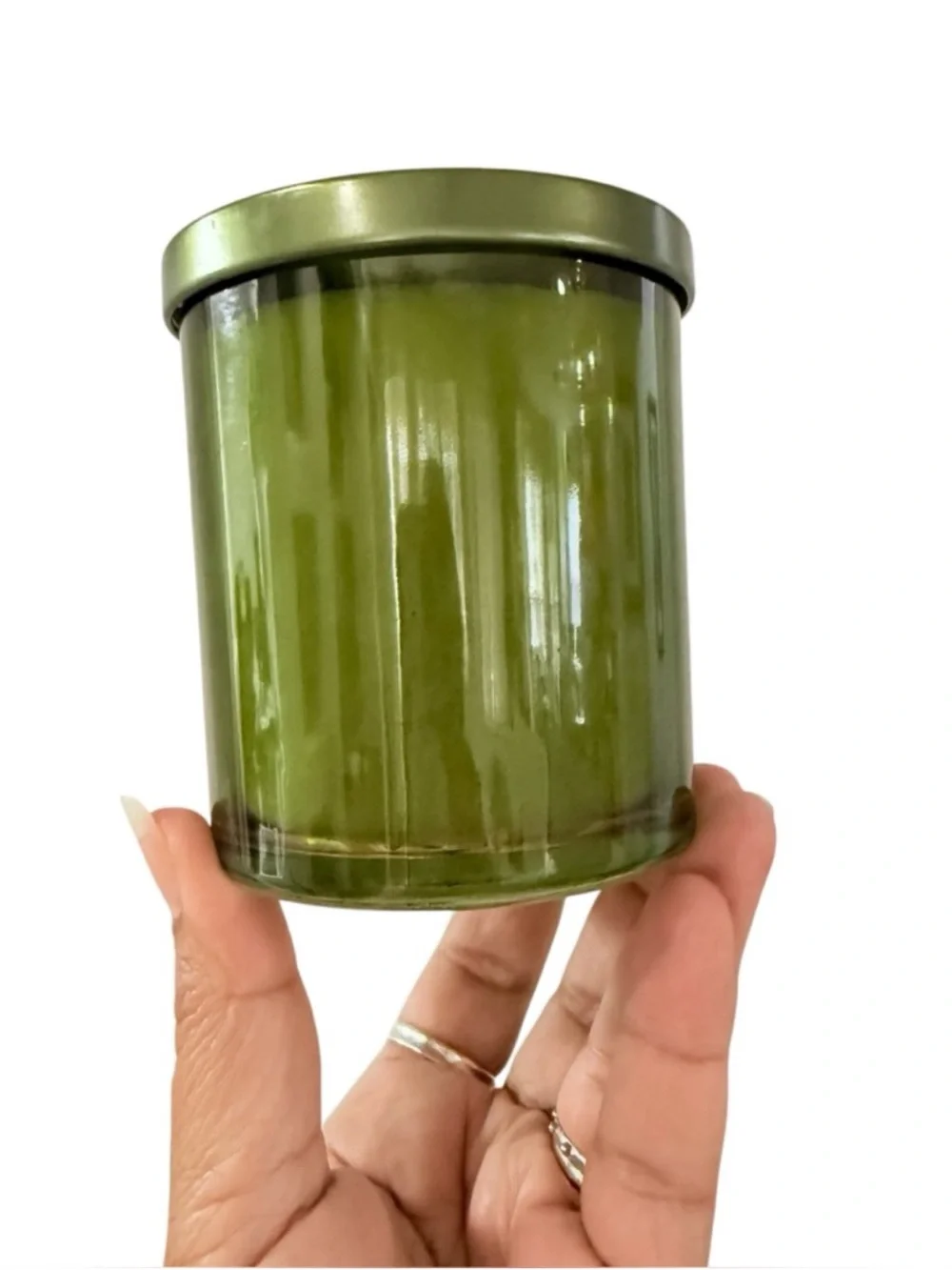 Leoben Company Tomato Garden Soy Scented Candle - Green Glass Jar